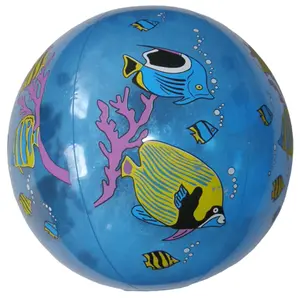 Boston Novelties Blue Sealife Fish and Coral Inflatable Beach Ball, 16-Inch