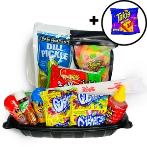 Chamoy Pickle Kit With Chopsticks, Gummy Candy, Takis, & Bowl Chamoy Pickle Kit With Chopsticks, Gummy Candy, Takis, & Bowl
