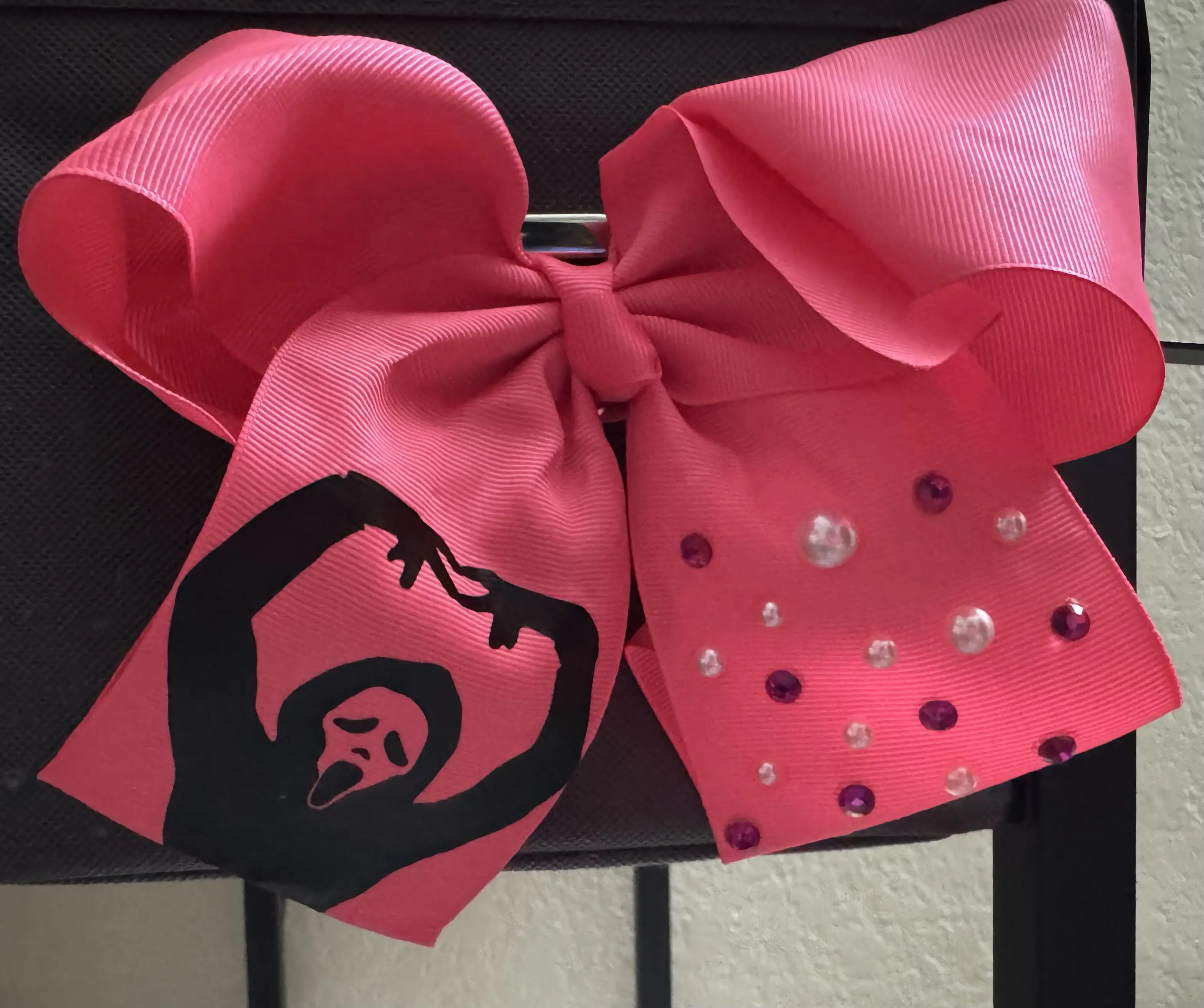 Ghost face hair bow