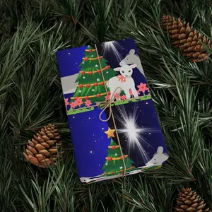 Wrapping Papers, Lamb of God Christmas Tree and Doe, Holiday Gift Wrap, Religious Wrapping Paper, Christmas Decor, Nativity Scene