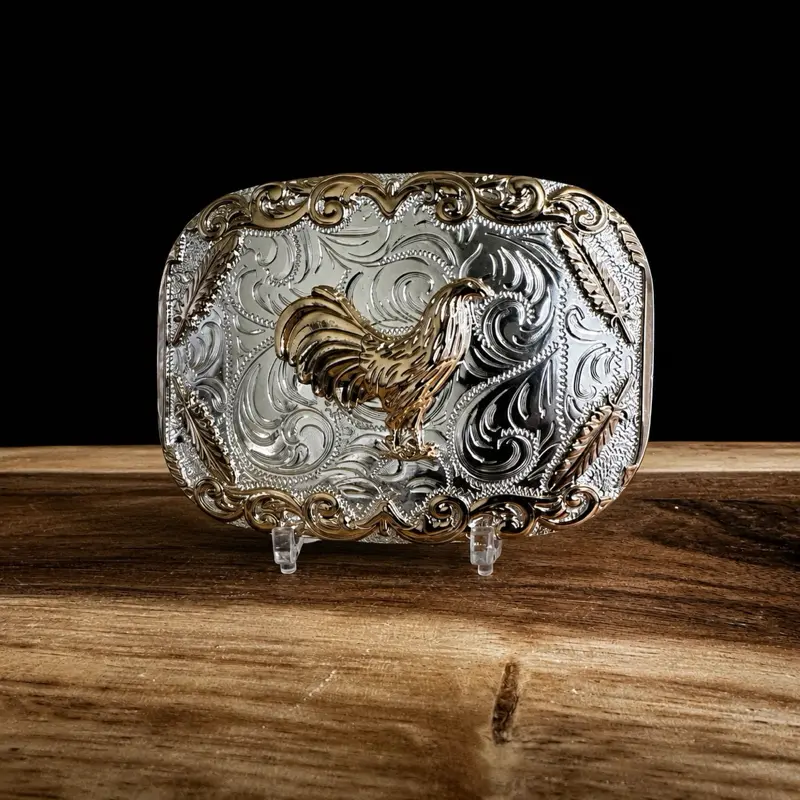 Men's Western Belt Buckle, Fashion Clothes Accessory for Belts, Hebillas Vaquera,4.5"x3.25", Fits 2" belt