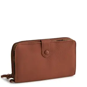 Vera Bradley Women's Nylon Large Tab Wallet Cinnamon