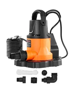 VEVOR Automatic Pool Cover Pump Submersible Swimming 0.66 HP 3200 GPH 25 ft Cord Pipe Hose