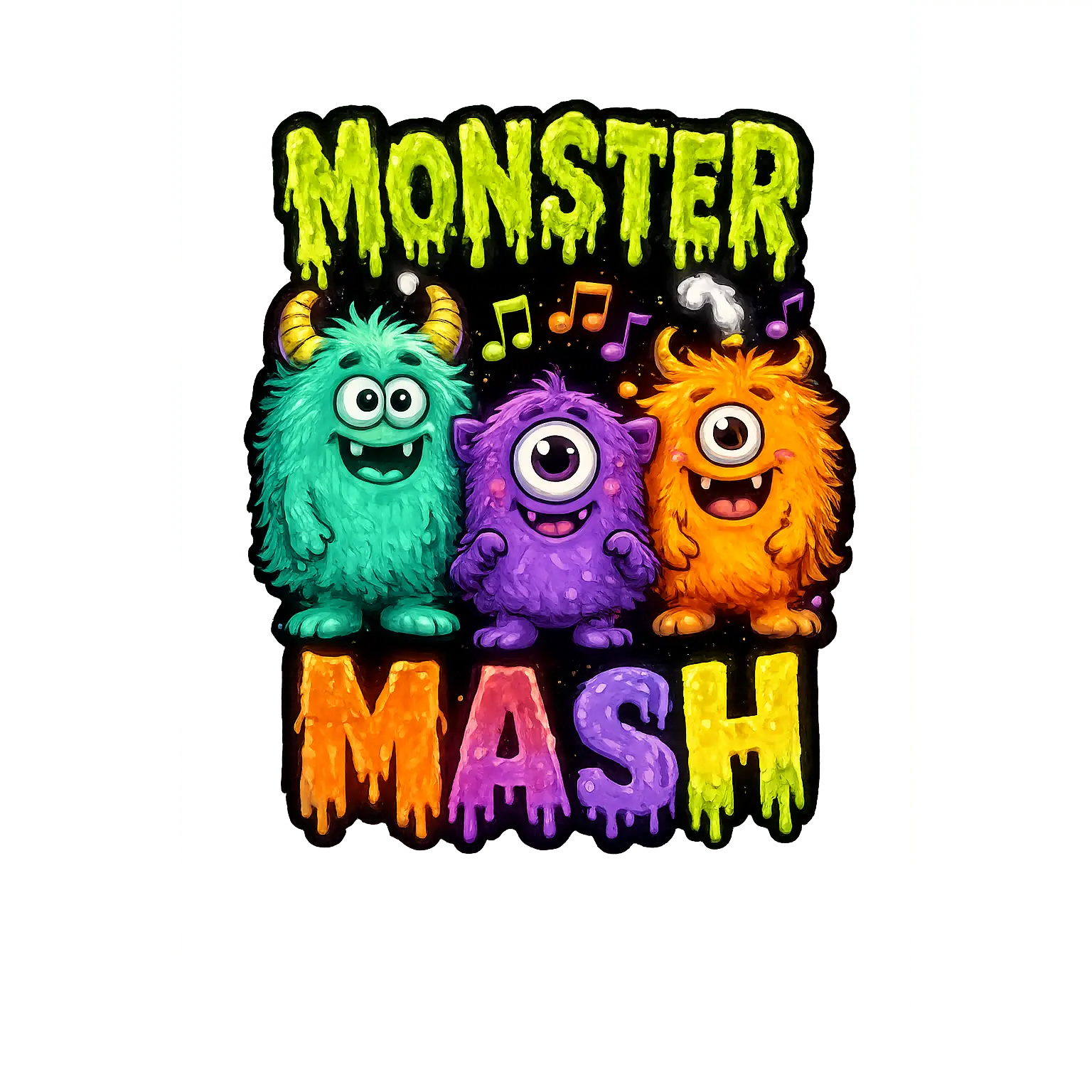 Monster Mash – Kids Halloween DTF Transfer (6x7)
