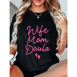 100% Cotton Best Doula Design for Women Wife Mom Labor & Delivery Doula T-Shirt