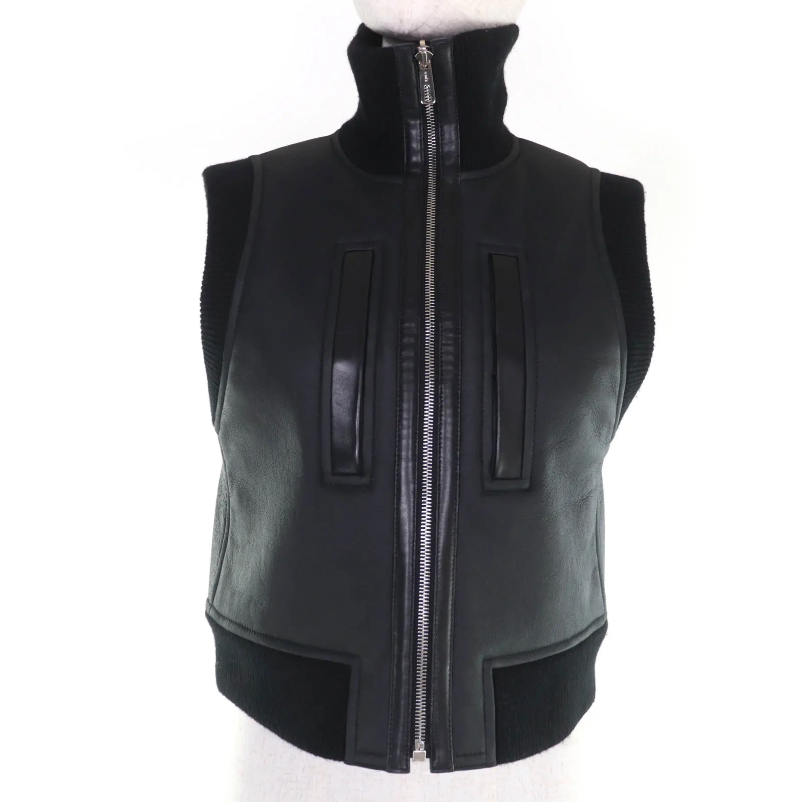 Pre-owned HERMÈS Lambskin Small Leather Goods Hermes Knit Mouton Sheepskin Jacket