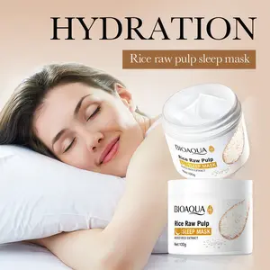 Rice Raw Pulp Sleep Mask - Hydrating & Brightening Night Cream for Glowing Skin, Shrink Pores & Deep Moisturizing Face Mask (100g) Moisturizer Hydrate Moisture
