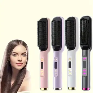 Home Dry Wet Straightening Comb, Women Anti-Scald Hair Styler, Multi-Functional Fast Heating, Adjustable Temperature, LED Display, Salon Quality Care, Hair Straightener Comb