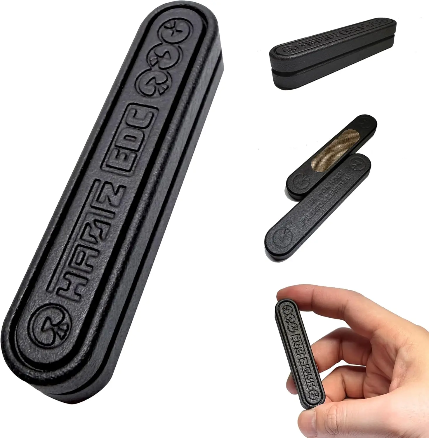 Magnetic Fidget Slider Toy, EDC Stress Relief and Focus Tool, Black (Nylon Version)
