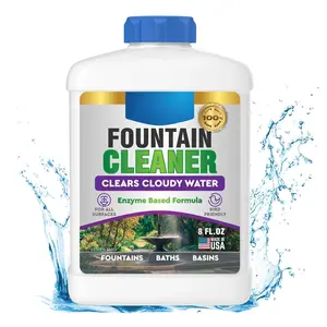 Fountain Cleaner and Clarifier for Outdoor and Indoor Fountains - Safe for Plastic, Metal, Glass and Stone (8oz)