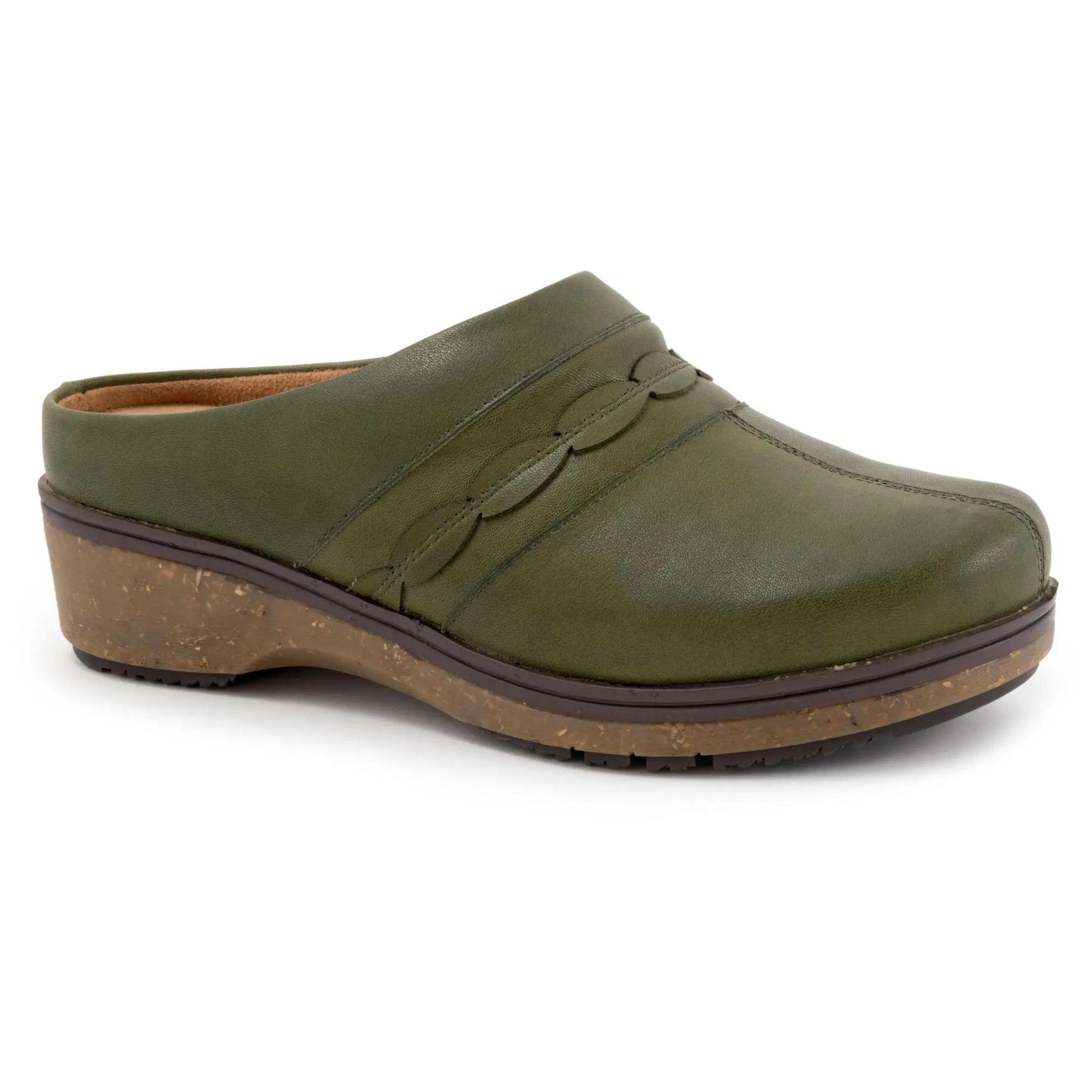Softwalk Women's Leather Clogs- Amber 3.0