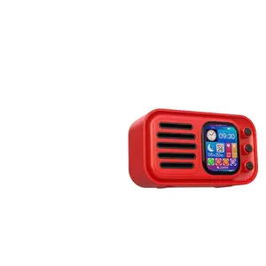Multifunctional lyrics display alarm clock, rechargeable wireless speaker, portable touch screen mini smart speaker