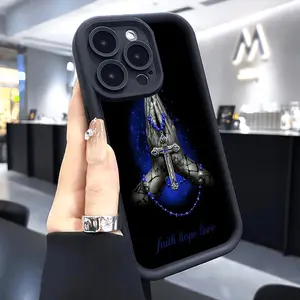 Case for iPhone 16 Pro Max 15 Plus 14 13 12 11 XS XR prayers Anti-Scratch Shockproof Soft Silicone Protective Cover