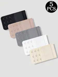 5pcs/set Bra Extender Hooks, 3-Hook Design, Adjustable & Non-Slip, Ideal for Travel & Outdoor, Essential Lingerie Accessory, Bra Accessories