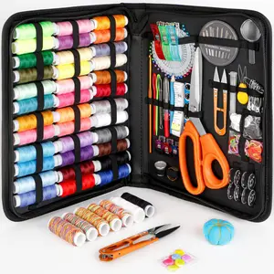 [New Deal] Professional Sewing Kit for Adults - Sewing Supplies with 43XL Thread, 30 Needles, Thread Snips & Tailor Scissors for Home Sewing Beginners