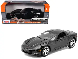2005 Chevrolet Corvette C6 Coupe Black 1/24 Die cast Car Model by Motormax