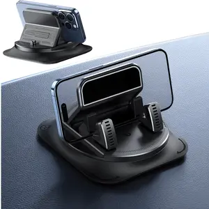 Car Phone Holder 360 Degree Rotation, Suitablefor Car Navigation in-Car Dashboard, Horizontal and Vertica Screen Adjustment Angle, Suction Cup Fixed non-Slip Mobile Phone Holder Suitable for iPhone and Android