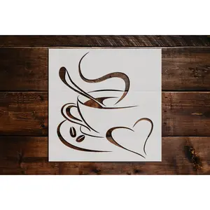 Cup of Coffee Stencil - Art and Wall Stencil