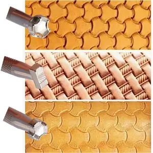 3-piece set of professional leather stamping tools, durable metal embossing tools, suitable for DIY leather production