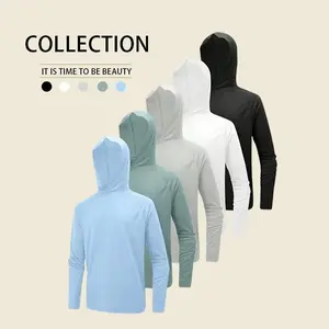 Men's 5-piece Set Regular Long-sleeve Hooded Sweatshirt Quick-drying Protective Lightweight Sunscreen for Outdoor Activities Fitness Sports Athletic Fashion Activewear Running