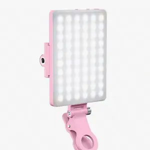Selfie Light for Phones, Laptops, Tablets - Front & Back Clip, 3 Adjustable Light Modes for Camera Photography & Video