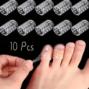 10 Pcs Silicone Toe Protectors, Unisex Breathable Non-Slip Holes, Anti-Friction Waterproof Blisters, Reusable Foot Care Accessories