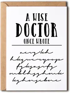 Hilarious Card - A Wise Doctor Once Wrote - Funny Doctor Card - Doctor's Office Gift - Doctor Handwriting Card