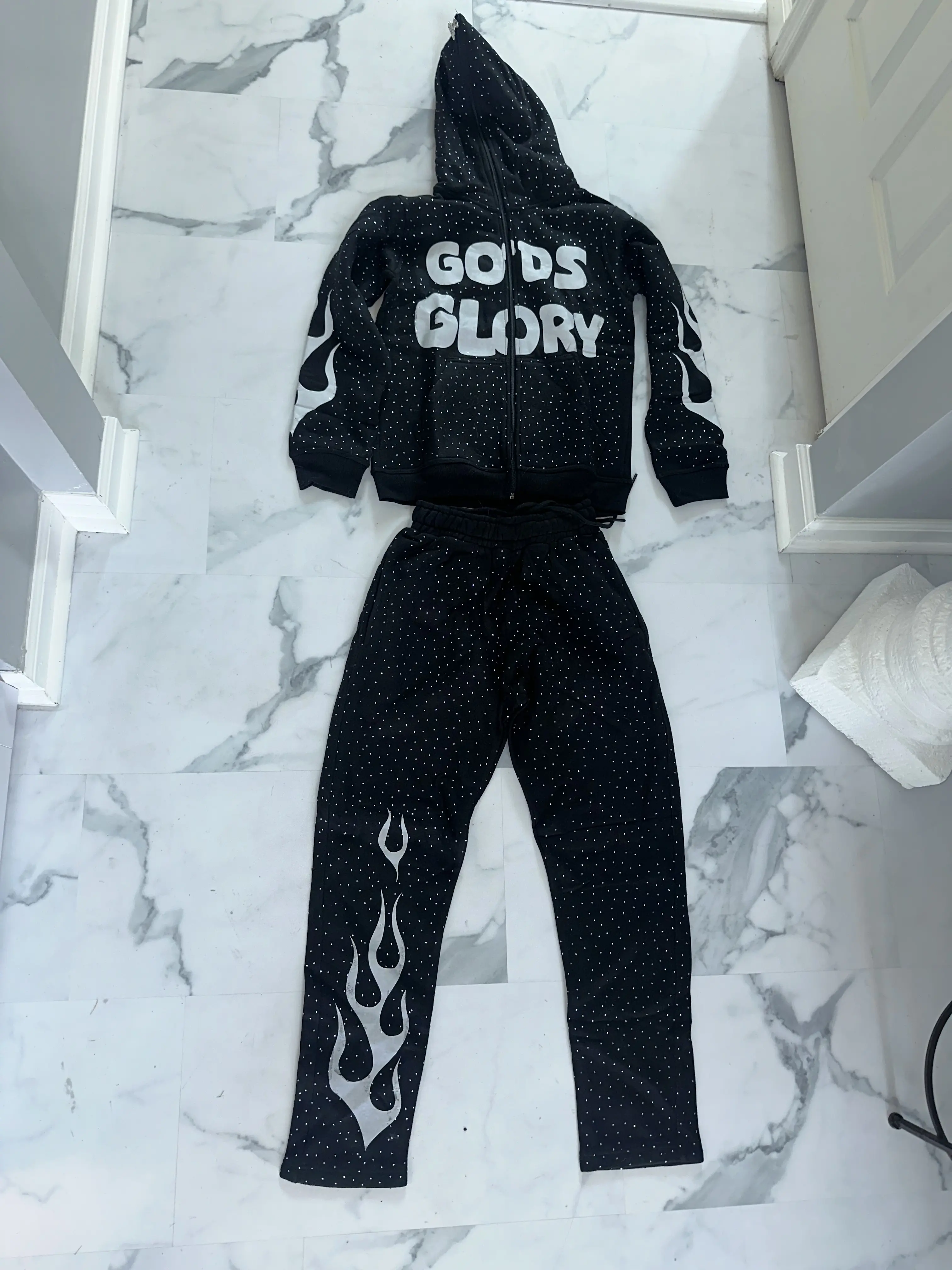 black God's glory zipup set