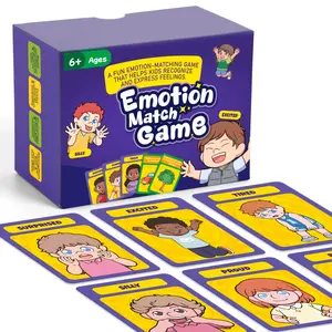 Faces & Feelings Card Game Social Emotional Learning Activities for  Ages 6+,Learn to Identify Various Moods, Cartoon Faces Emotions Social Skills Games for Home, Therapy & Classroom Use