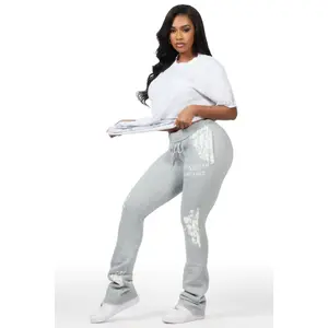 Filipa White/Heather Grey T-Shirt Track Set