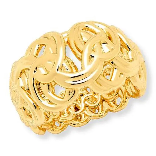 Bellezza Bronze Byzantine Graduated Link Ring