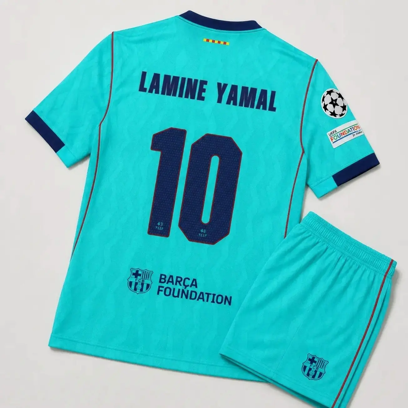 Men's third Barca Soccer Jersey 2026/27 Jersey, Lamine Yamal #10 Football Fan Jersey Turquoise Soccer Shirt Unisex Game Day Apparel,