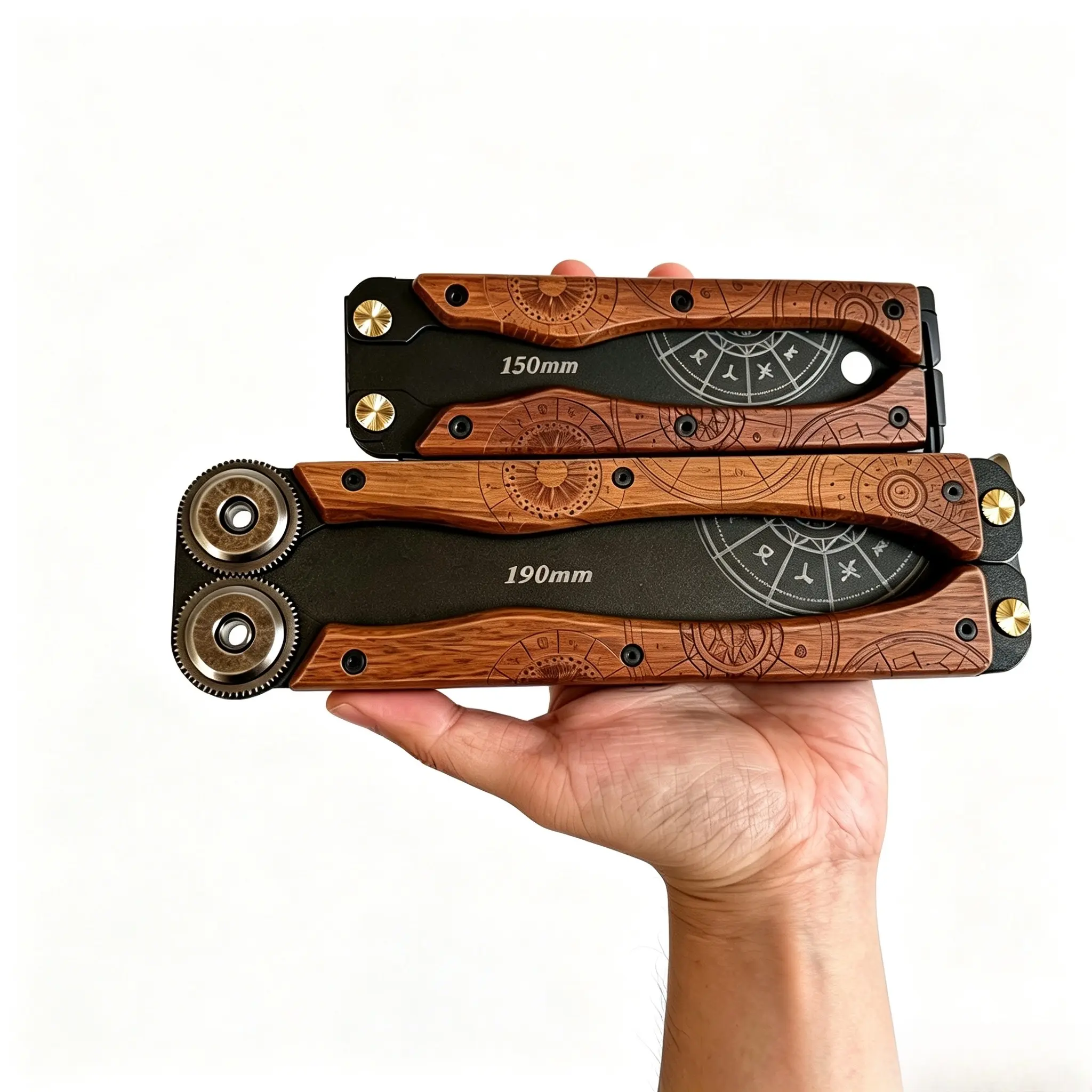 Zodiac Engraved Folding Hand Saw with Walnut Handle, SK85 Steel Pruning Saw for Camping,Gardening, Pruning, Wood Cutting,DIY Enthusiasts , Branch Trimming,and EDC