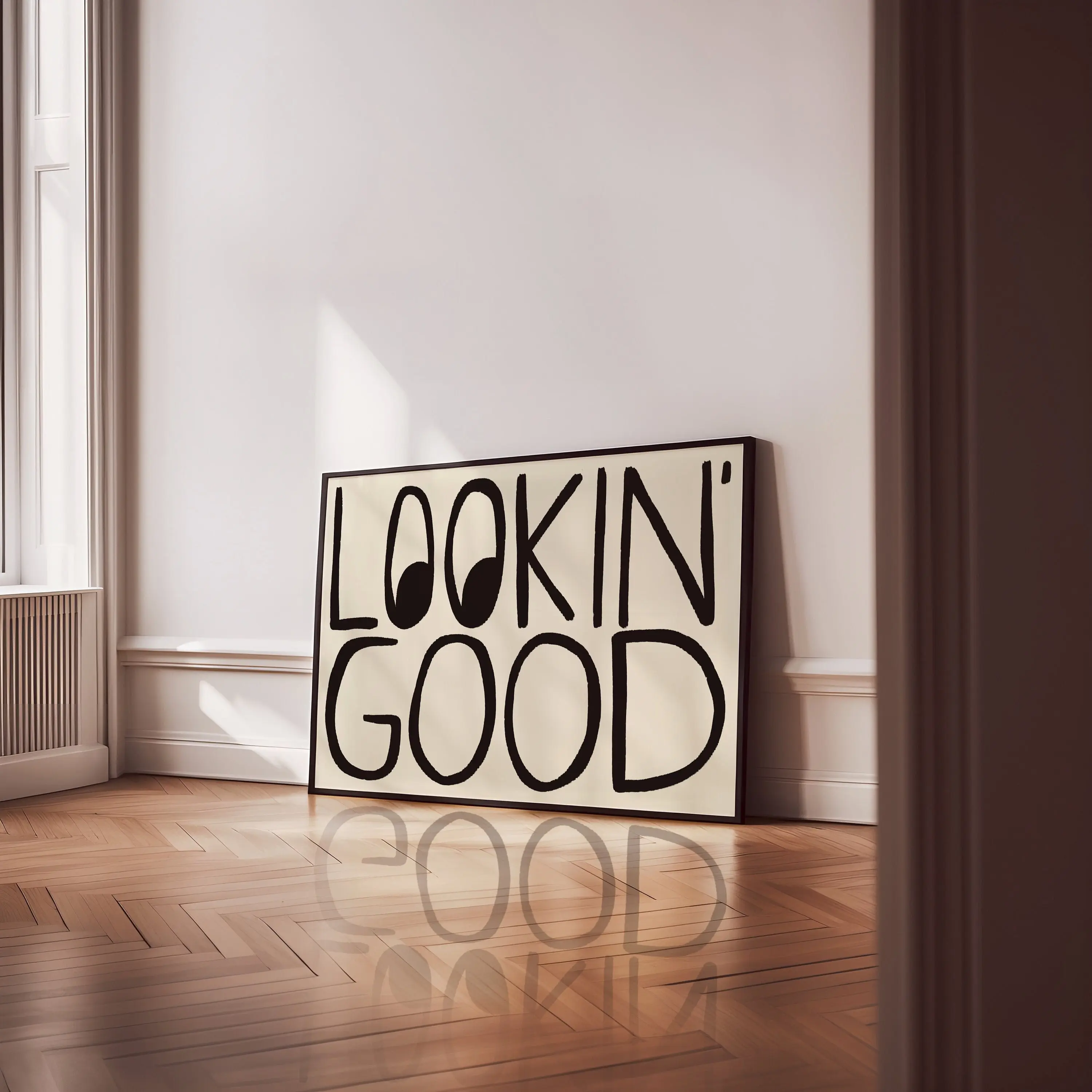 MIRRO Lookin' Good Art Print | Bedroom Poster No Frame, Bathroom Wall Art Decor Dressing Room Prints Bathroom Posters Hallway