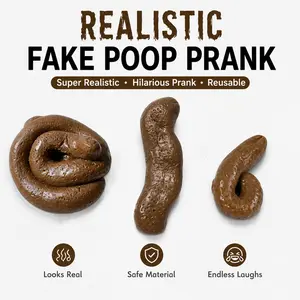 Squishy StressRelief Fake Poop Realistic Prank Poop Props Brown Soft Poop Fun Party Supplies Prank Games with Friends Family Classmates Fake Turd Gifts Perfect for Office Pranks