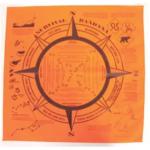 212 MAIN Pet Survival Bandana for Dogs & Cats - Printed Fabric Quick Reference, Emergency Shelter Supplies, Survival Tips Tutorial, All-Seasons Food Provisions