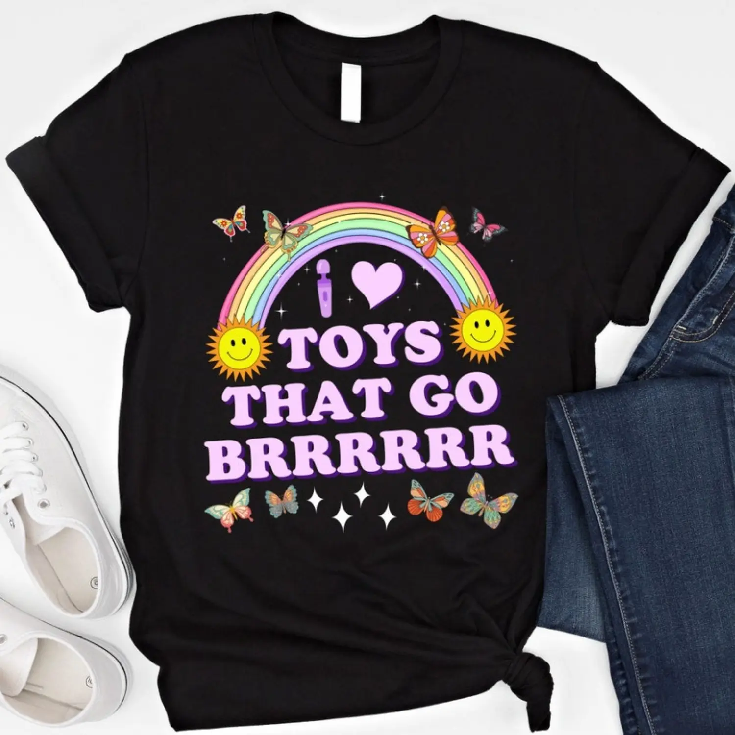 Funny Graphic Tee,I Love Toys That Go Brrr Shirt Funny Inappropriate T Shirt Women Raunchy Sweatshirt Adult Humor Shirt Toys Before Boys Unhinged Meme T-Shirt, Shortsleeve, Casual