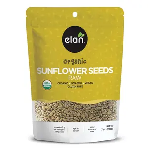 Organic Raw Sunflower Seeds, 7.1 oz, Unsalted Kernels, Shelled Seeds, No Shell, Non-GMO, Vegan, Gluten-Free, Kosher, All Natural Snacks & Toppings