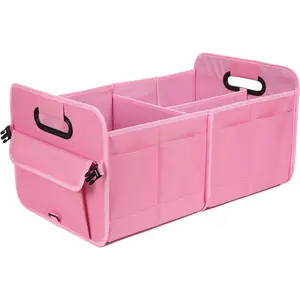 Trunk Organizer  Storage Organizer Collapsible Multi Compartment  Organizer Adjustable Straps  Organizer for SUV