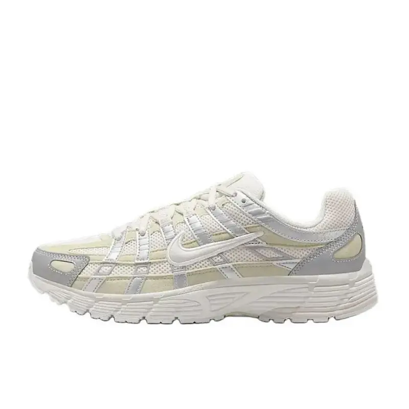 Nike P-6000 Phantom Light Army Women’s Neutral Running Trainer, Fashion Sport Shoes for Daily Walking and Running Use, Walking Running Shoes, Rubber, Foam, Female, Mesh/Suede, Lightweight Cushion, Lace-Up, Metallic Accents, True-To-Size