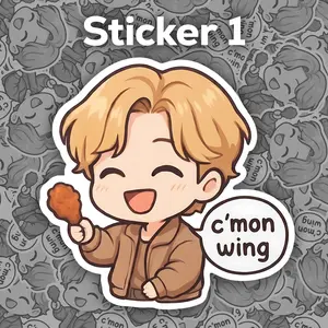 [Die-cut] Come on Wing, Chicken Wing Sticker, KPOP Fan Gift Sticker, decorative sticker, laptop sticker, phone case sticker, notebook sticker, journal sticker, planner sticker, scrapbooking sticker, gift sticker