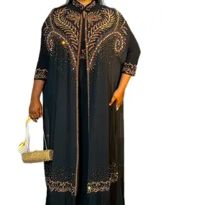 Elegant Abaya with Beautiful Design in Rich Maroon and Cream Accents for Stylish Occasions