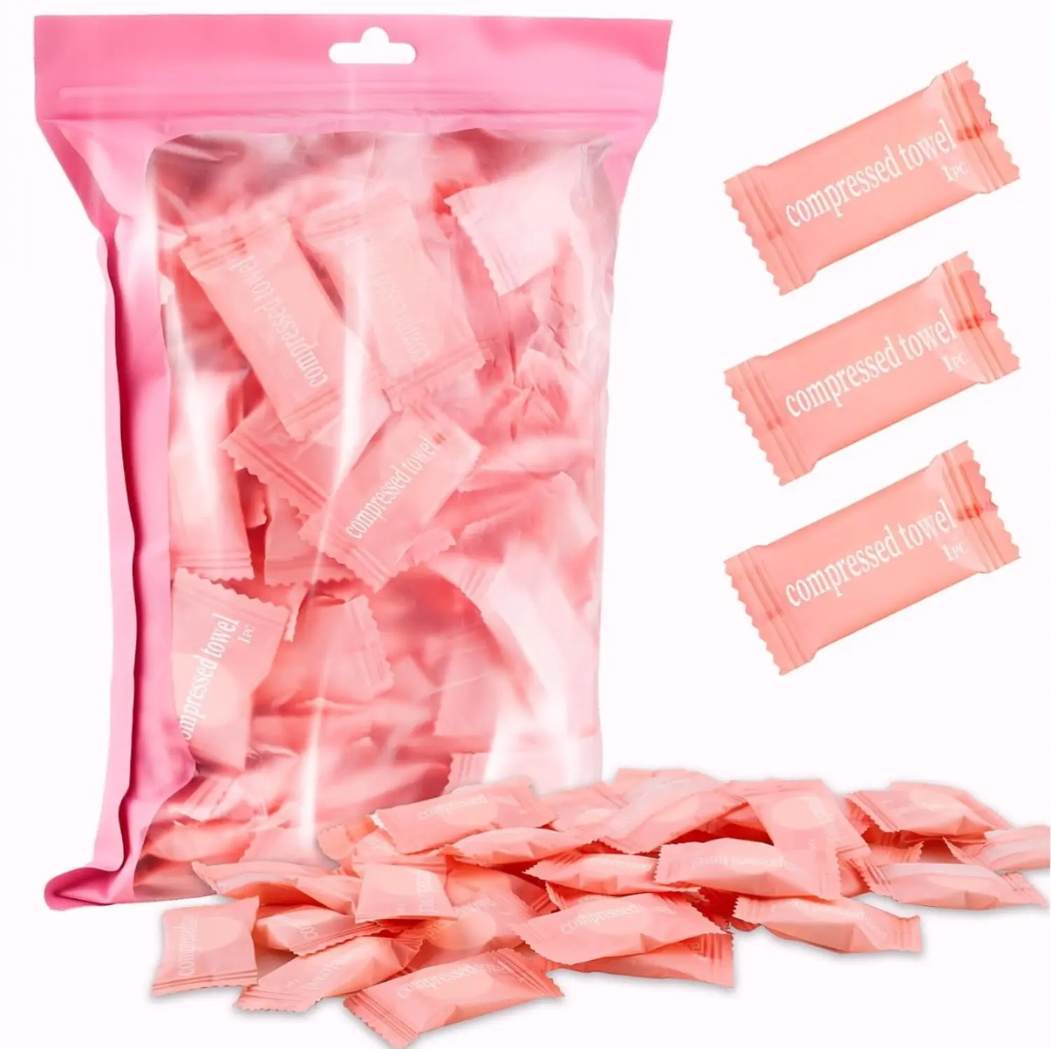 150Pcs Compressed Towel Tablets Individually Wrapped Mini Disposable Face Towels for Travel Camping Hiking Home Portable Coin Size Washcloths