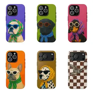 Retro Dalmatian Duck Cowboy Goose Tough Phone Case, Cute Western Cottagecore Style, Designed for iPhone 11-17 Pro Max/Plus & Samsung Galaxy S23-S25