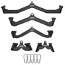 VEVOR 5-Set LAT Pulldown Attachments, 17mm Thick Bending-Resistant Steel Gym Accessories, T-Bar/V-Bar Cable Machine Parts, Rubber-Coated Ergonomic Round Rod Grip, Extra Added Quality Carabiners for Home Gym Fitness, Compatible with Most Cable Rigs