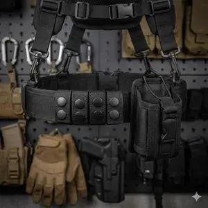 Multifunctional Tactical Belt Clip Durable Lightweight Outdoor Gear for Hiking Camping Cycling Travel Shooting Law Enforcement Duty Fixed Equipment