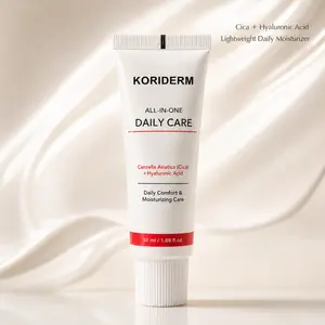 KORIDERM Daily Moisturizing Face Cream with Centella Asiatica (Cica) and Hyaluronic Acid, Lightweight Facial Moisturizer for Morning and Evening Use, 50 ml / 1.69 fl oz