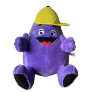 Grimace Shake Purple Plush Doll Monster Character Stuffed Toy Game Gift