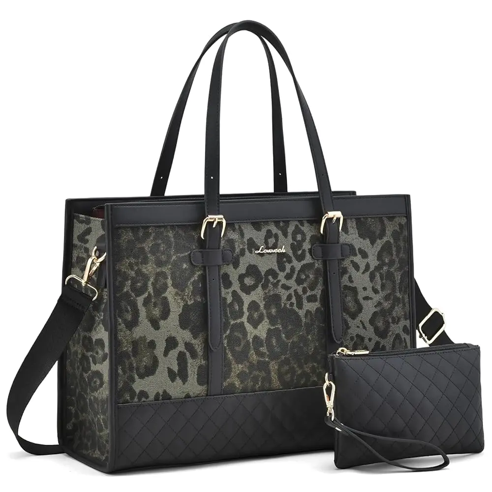 Green Leopard(Canvas+PU Leather edge) 