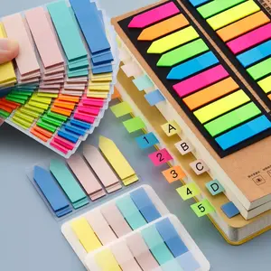 200 Sheets Fluorescent Index Tabs, Removable Bookmark Page Flags for Study Notes, Waterproof & Wrinkle-Free, Color Coding Supplies for Office, School, Exam Review, Planner & Journal Decoration, Removable Dividers Tabs